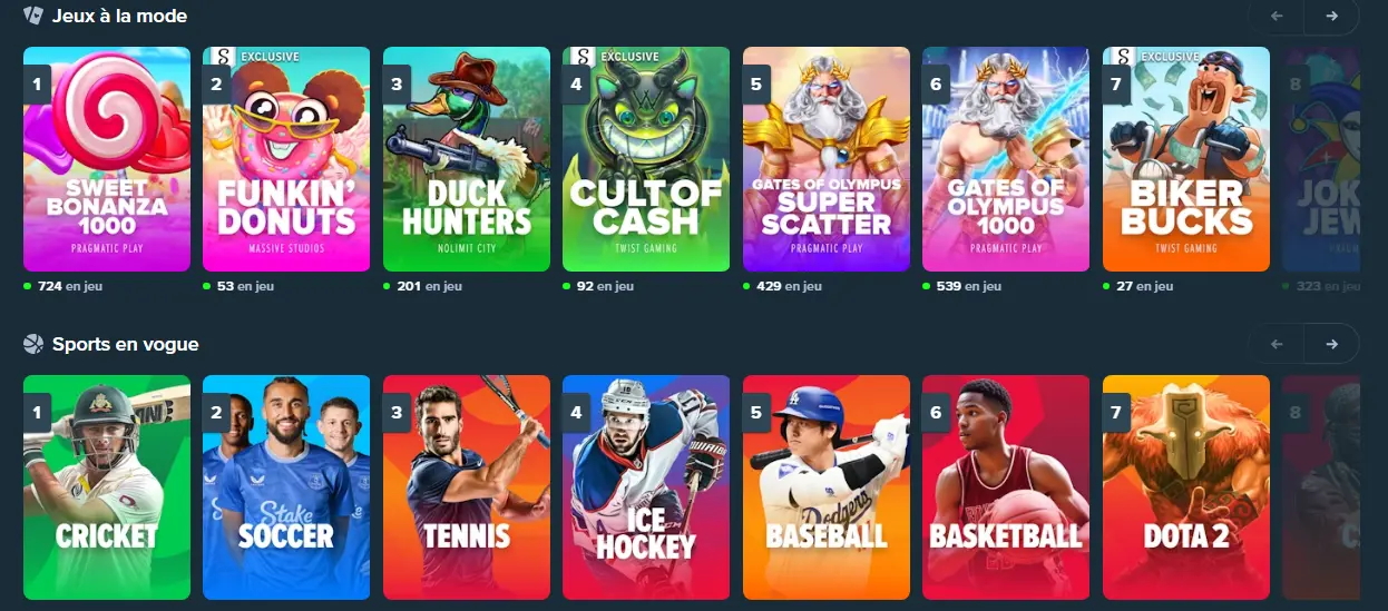 Jeux casino au stake casino
