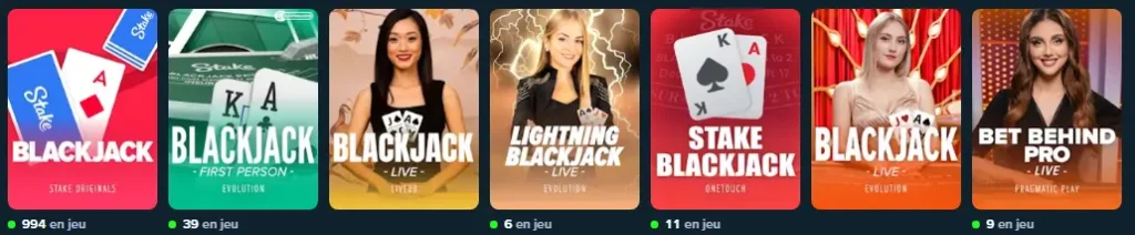 Blackjack au Stake casino