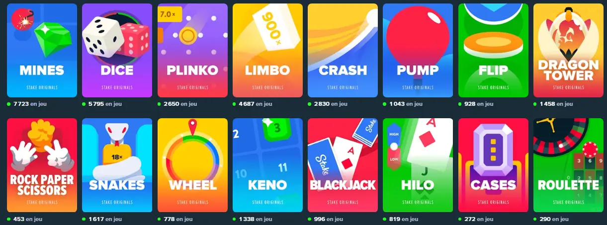casino originaux au Stake casino